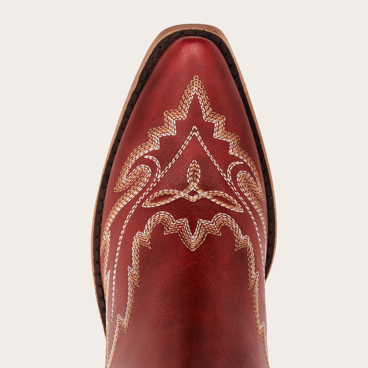 The Ross - Red Over-the-Knee Cowgirl Boots with Back Tie & Embroidery